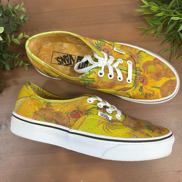 Vans Vincent Van Gogh x Authentic Sunflowers Shoes Unisex Size M6/W7.5 - Picture 1 of 10